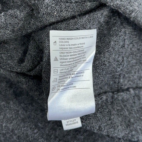 Vince Men's Dark Gray 100% Wool Long Sleeve Henley Shirt Light Pullover Top XL - Picture 6 of 9